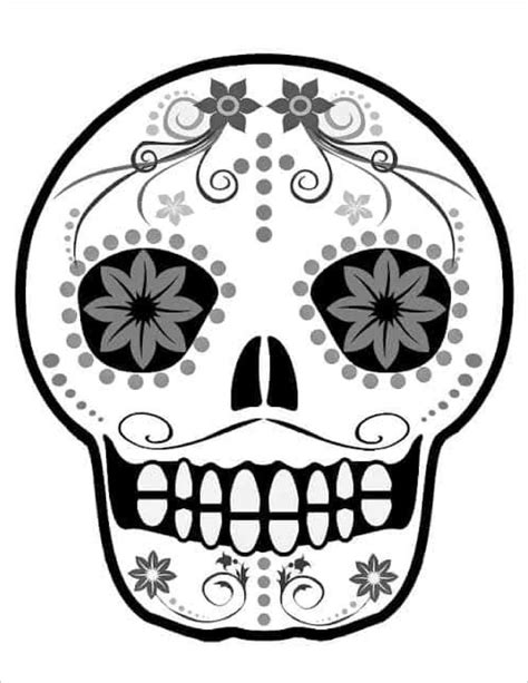 Calaverita Para Colorear Skull Ideas Halloween Art Art Background