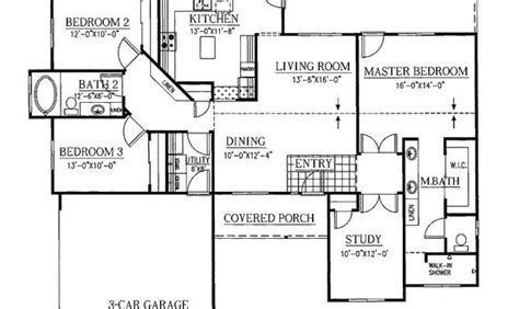 Split Bedroom House Plans One Floor Home Building Plans 150146