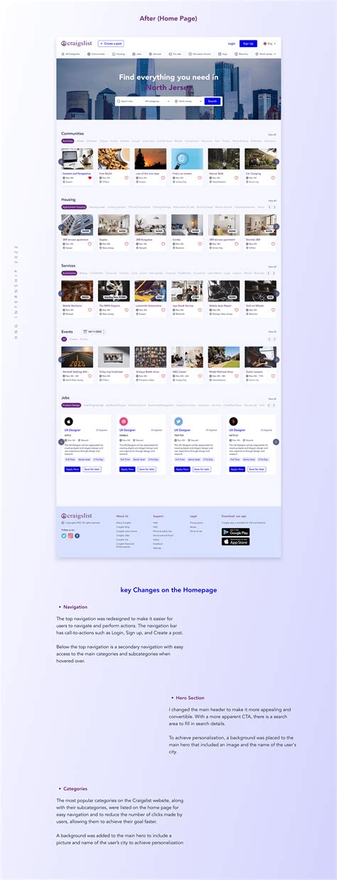 CraigList Website Redesign on Behance
