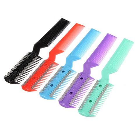 1piece Scissor Diy Hair Cut Hair Style Razor Comb Hairdressing Thinning