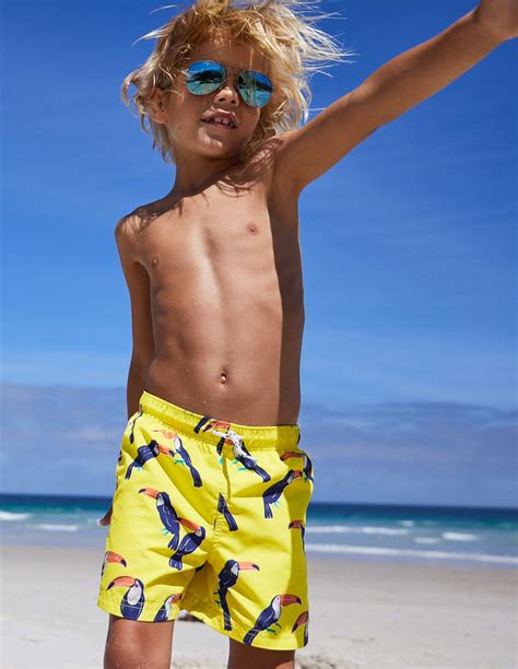 Bathers Pop Yellow Tropical Toucans Boys Swimwear