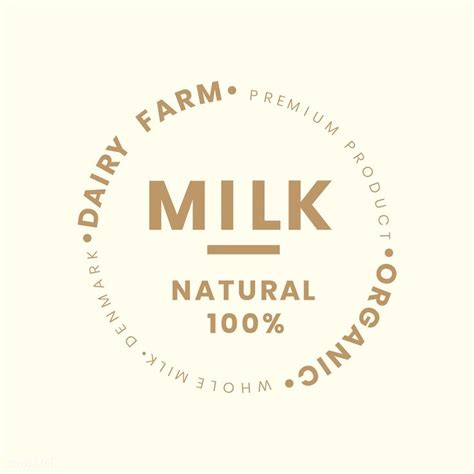 Dairy Farm Milk Logo Badge Design Free Image By Aum