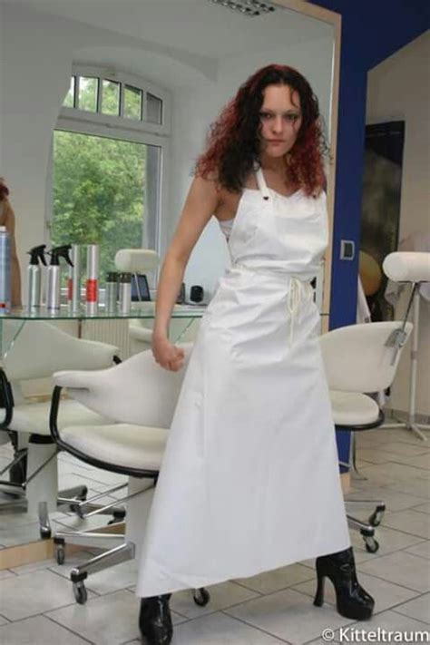 white rubber pvc schürze schürze frau