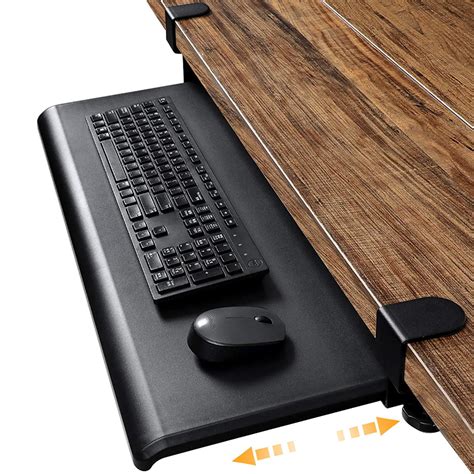 Huanuo Keyboard Tray Under Desk With C Clamp Large Size Steady Slide