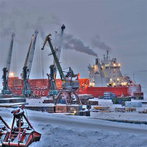 Dudinsky Sea Arctic Port Krasnoyarsk Territory Dudinka Russia