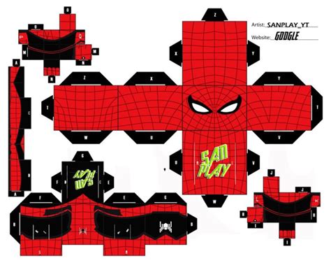 Paper Toycubecraft Spiderman Far From Home Artesanía Con Papel
