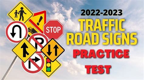 Traffic Signs With The Words Traffic Road Signs Practice Test