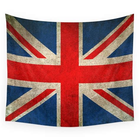 Old And Worn Distressed Vintage Union Jack Flag Wall Tapestry Small 51