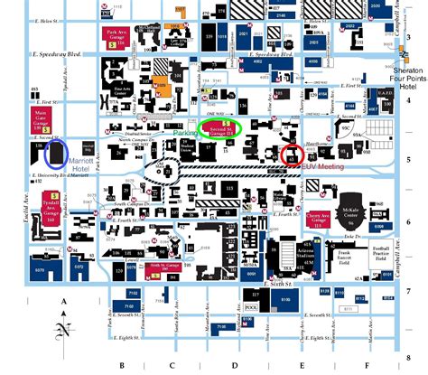 U Of Arizona Campus Map United States Map