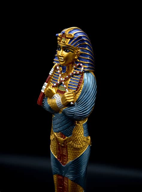 Unique Ancient Egyptian Statue Of King Tutankhamun Large Solid Etsy