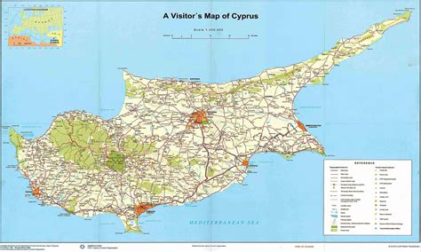 Large Detailed Road And Tourist Map Of Cyprus Cyprus Large Detailed