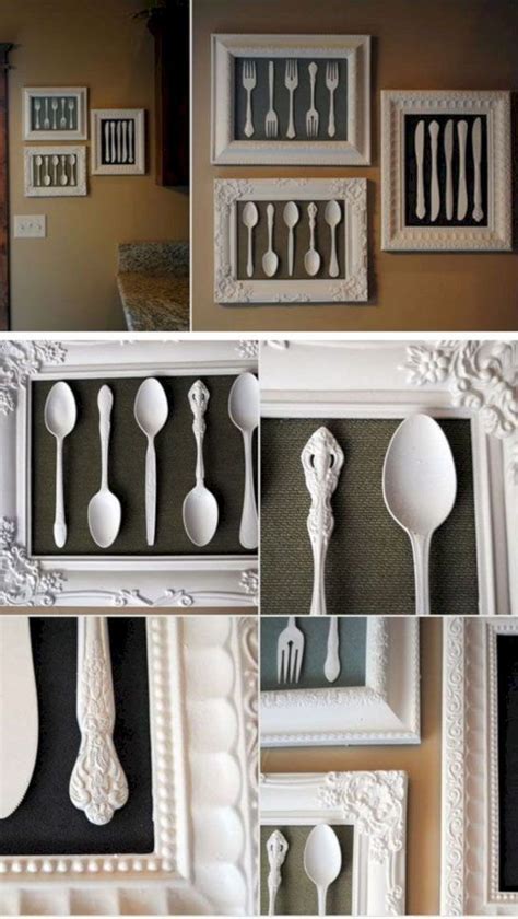 Painted empty frames for wall decor. 16 Stunning Kitchen Wall Decorating Ideas | Home diy, Easy home decor, Decorating on a budget