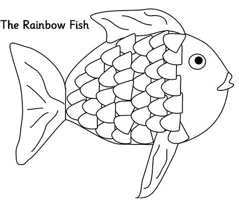Rainbow Fish Coloring Template Get Coloring Pages Vlrengbr
