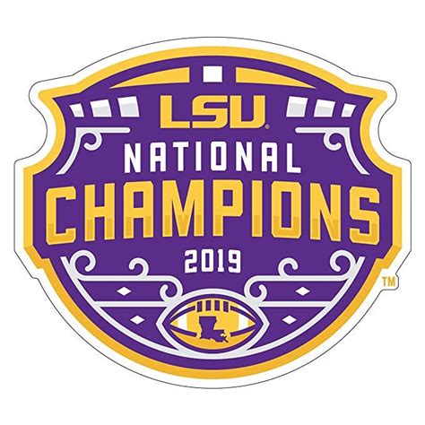 Lsu Tigers 2019 National Champions 6 Extra Durable Laminated Etsy