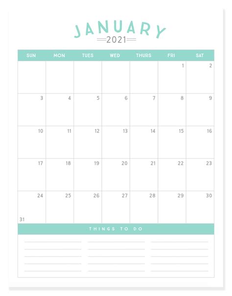 Free Printable 2021 Monthly Calendar With Holidays Canada