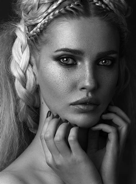 Female Beautiful Black And White Portrait Photography Canvas Nexus