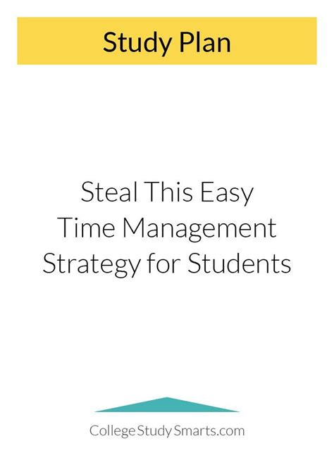 The Study Plan Is Shown With Text That Reads Steal This Easy Time