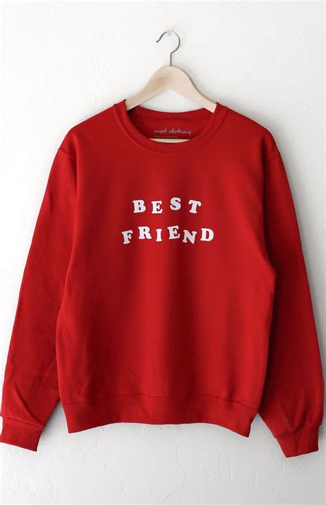 Best Friend Oversized Sweater Kaos Baju Kaos Lengan Panjang