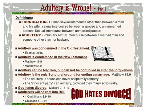 Adultery Is Wrong 1