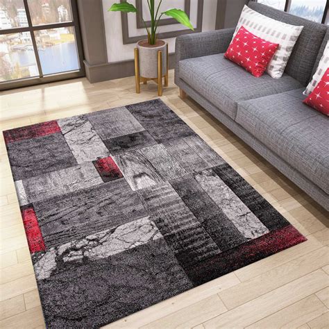 Generell befinden sich alle teppiche auf lager und werden werktags. Designer Teppich Wohnzimmer Inneneinrichtung Modern Rot | eBay