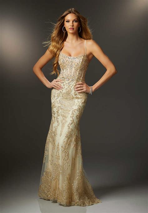 Jersey Prom Dress With Beaded Back And Bodice Morilee
