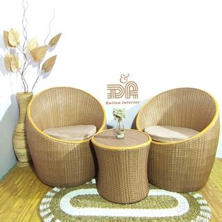 Jual Kursi Teras Gentong Putri Rattan Sintetis Shopee Indonesia