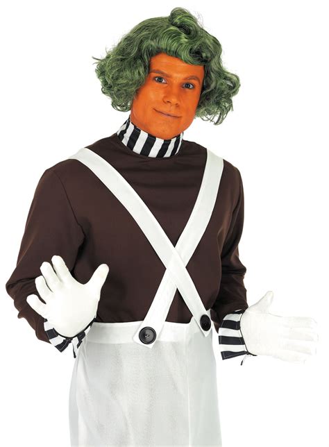 Mens Oompa Loompa Costume Umpa Lumpa Halloween Adult Fancy Dress Outfit