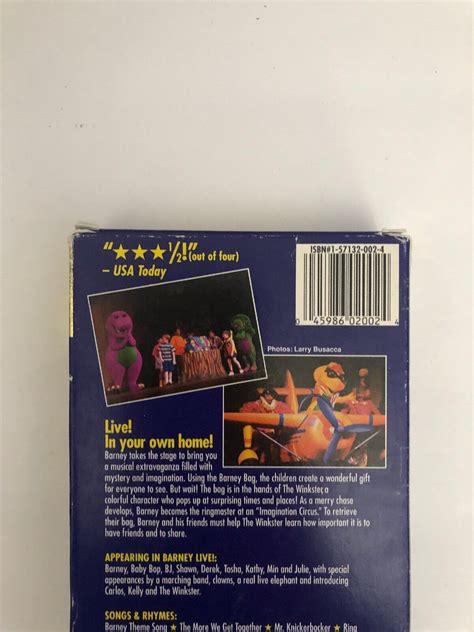 Barney Live In New York City Vhs Classic Collection Ebay