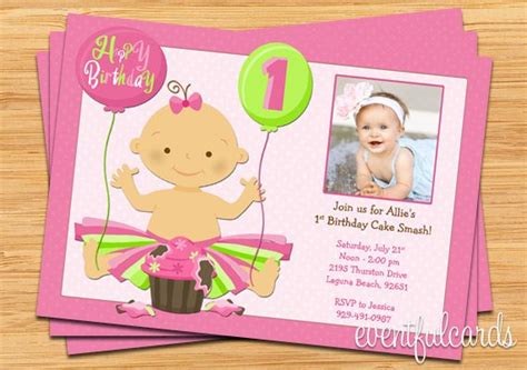 Baby Free Printable 1st Birthday Party Invitations Download Hundreds