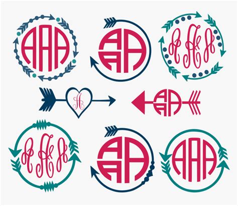 Free Circle Monogram Svg File Arrow