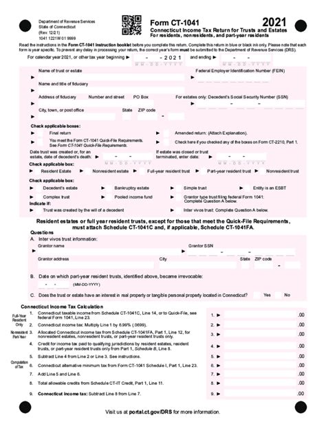 Ct 1041 2021 2023 Form Fill Out And Sign Printable Pdf Template Signnow