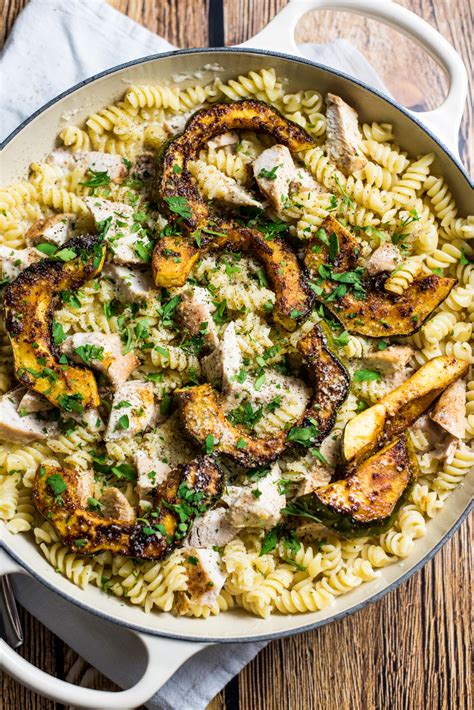 Chicken Alfredo Pasta With Caramelized Acorn Squash Cooking And Beercooking And Beer