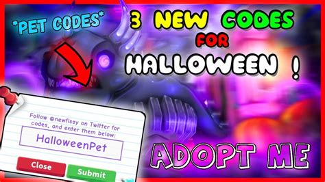 Today honey goes over all the news surrounding this. 3 NEW CODES on ADOPT ME !! / Halloween Update (October ...