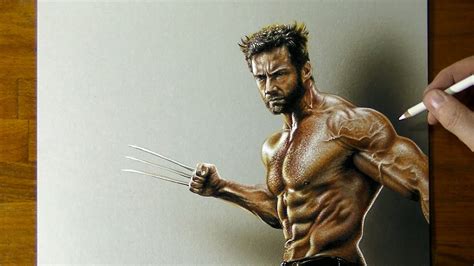 Drawing Wolverine Hugh Jackman How To Draw 3d Art Youtube