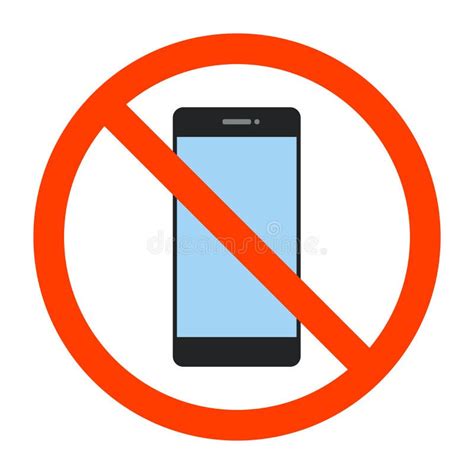 No Cell Phone Prohibited Forbidden Not Allowed Stock Illustration
