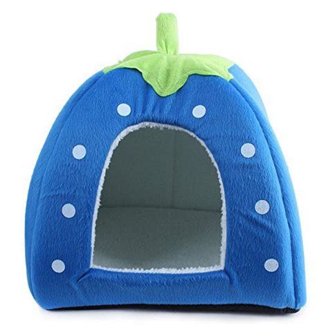 Komia Strawberry Style Dog Small House Cave Soft Pet Bed Modern Puppy