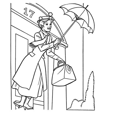 Free printable mary poppins coloring pages. Mary Poppins Coloring Pages Free - High Quality Coloring ...