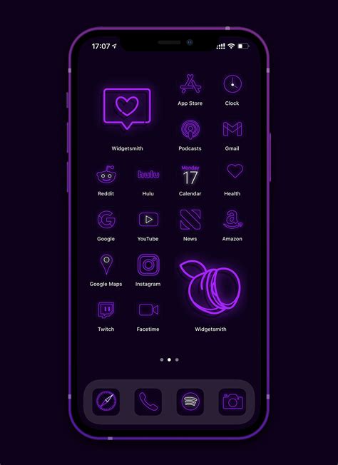 Download Free Purple Neon App Icons Neon Aesthetic Ios Icons