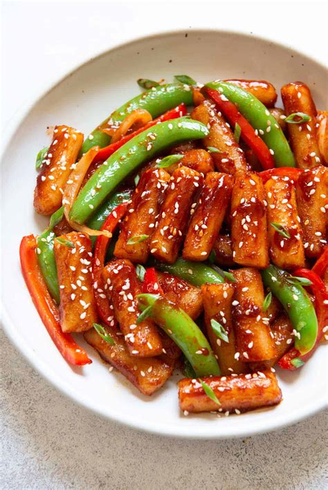 Stir Fried Spicy Rice Cakes Vegan Healthy Nibbles By Lisa Lin By