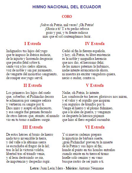 El rey no es soberano, resuena, y los que sufren bendicen su pasión. 3. El Himno nacional - SímbolosFranco
