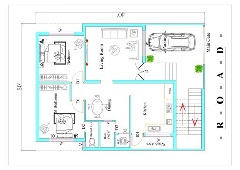 30x40 East Facing Vastu Plan Best East Facing House Plan