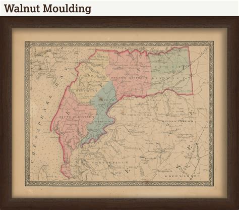 Kent County Maryland Map Replica Or Genuine Original