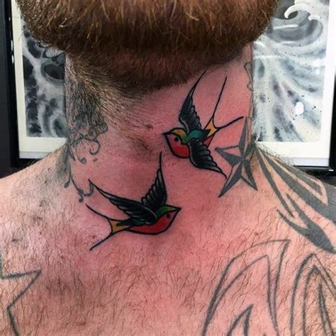70 Traditional Swallow Tattoo Designs For Men Old School