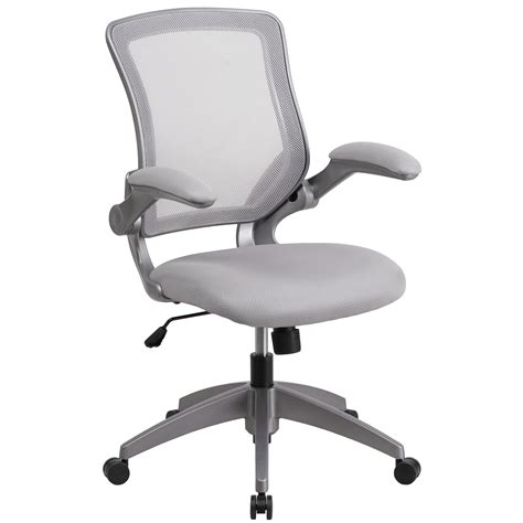 Flash Furniture Mid Back Mesh Swivel Task Office Chair With Gray Frame
