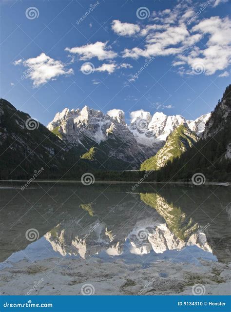 Mountain Reflections On A Lake Stock Photo Image Of Cliff Alpine