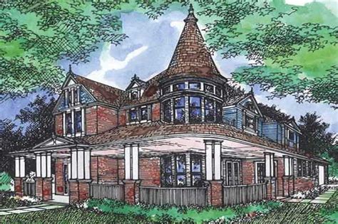 Victorian house plans are patterned on the 19th and 20th century victorian periods mixing in the french, italianate, queen & victorian stick styles. Victorian House Plans - Home Design LS-98152-L # 21297