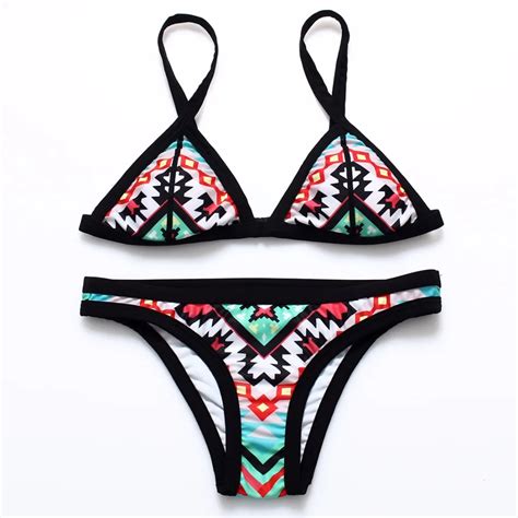 Hot Sexy Print Brazilian Bikini Women Bikini Set Push Up Swimsuit Suit Girls Swimwear Thong
