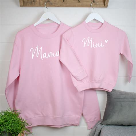 Mama And Mini Sweatshirt Mum And Daughter Matching Mama Mini Etsy Uk