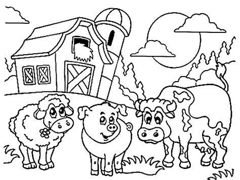 Imagenes Para Colorear De Animales De La Granja - MOTRICIDAD FINA CON