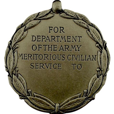 Army Meritorious Civilian Service Award Medal Acu Army